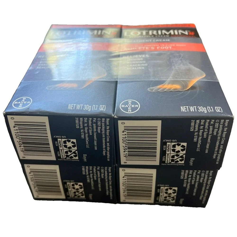 Lot Of 4 - Lotrimin Athlete's Foot Antifungal Cream 30g/1.1oz EXP 09/27